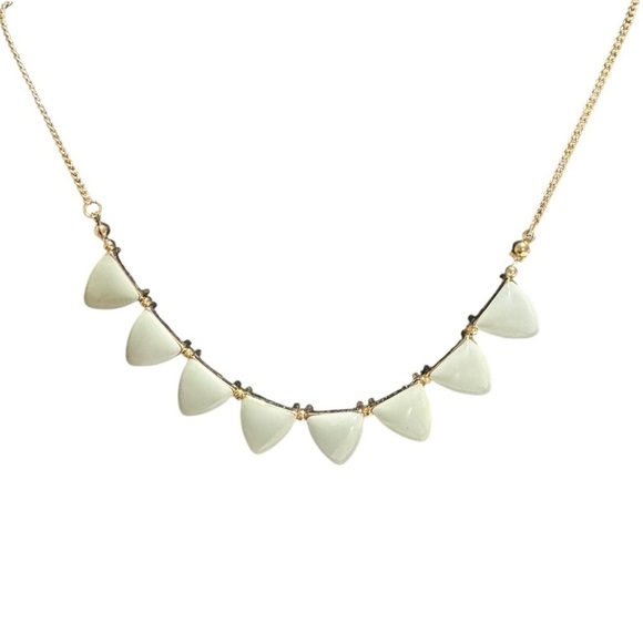 LC Lauren Conrad Jewelry - Lauren Conrad Gold Tone Light Mint Green Triangle Statement Necklace